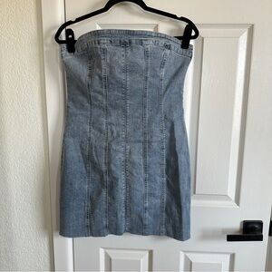 Strapless Denim Dress